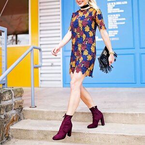 Ron White Burgundy, Weatherproof, Suede Ankle Boots - Size 37 (6.5 US)